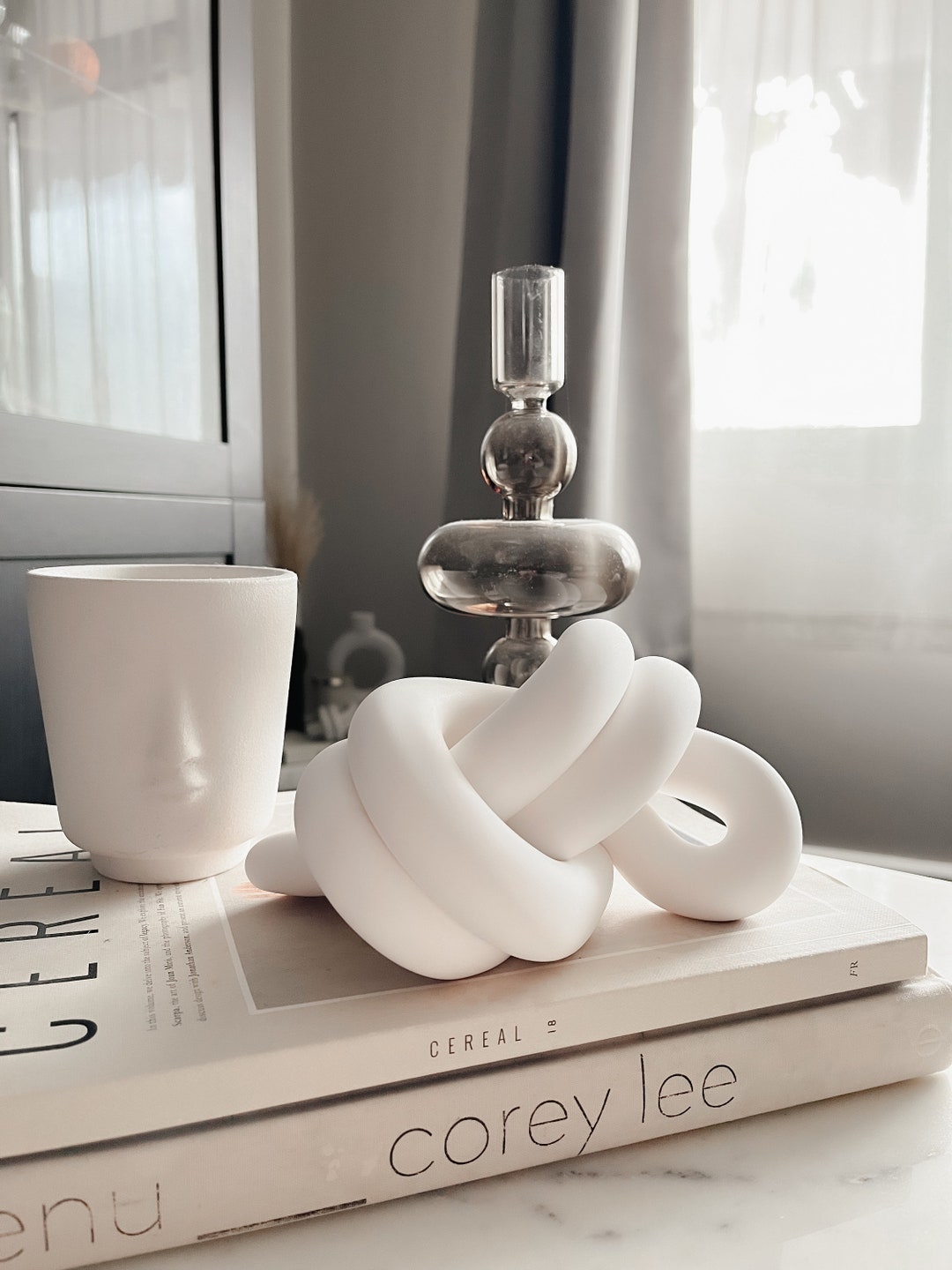 Extra Large Overhand Clay Knot Sculpture Home Decor Etsy