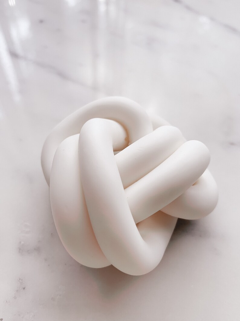 Bone round clay knot home decor paperweight image 3