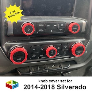 Knob Cover Set for Chevy Silverado/GMC Sierra 2014-2018 Interior accessories Knob Covers