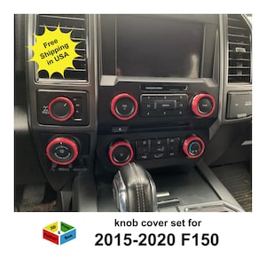 Knob Cover Set for Ford F150 2015-2020, 2017-2021 Super Duty interior accessories Knob Covers 7 piece set