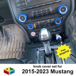 Knob Cover Set for Ford Mustang 2015 - 2023 interior accessories knob covers 5 piece set