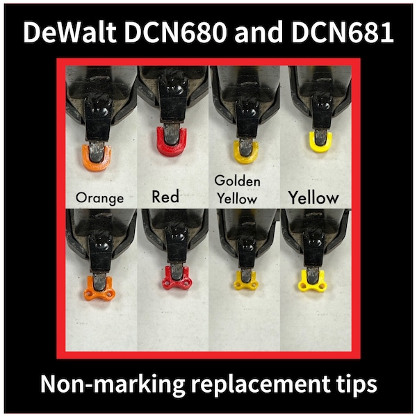 Non Marking Replacement Nailer Tips for Dewalt DCN680 / DCN681 20V cordless brad nailer (replaces OEM # N558471 & N569446)
