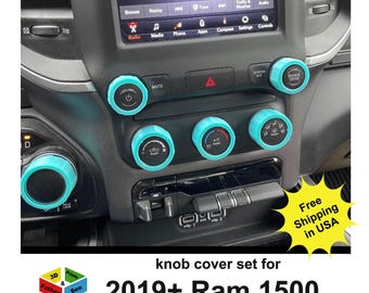 Knob Cover Set for Ram truck 1500 2019+ interior accessories knob covers