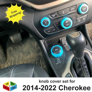 Knob Cover Set for Jeep Cherokee 2014 - 2022 interior accessories knob covers