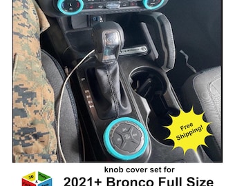 Knob Cover Set for Full Size Ford Bronco 2021+ interior accessories knob covers 6 piece set free shipping over 40 colors available