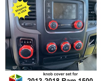 Knob Cover Set for 2013-2018 Ram 1500 interior accessories knob covers