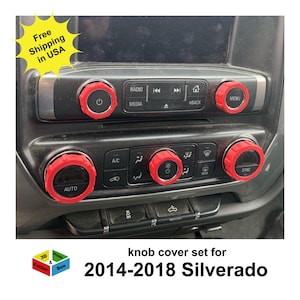 Knob Cover Set for Chevy Silverado/GMC Sierra 2014-2018 Interior accessories Knob Covers
