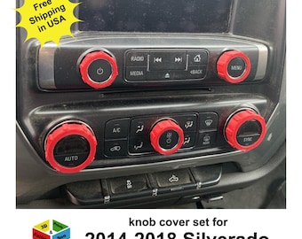 Knob Cover Set for Chevy Silverado/GMC Sierra 2014-2018 Interior accessories Knob Covers