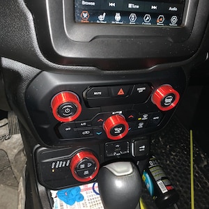 Knob cover Set for Jeep Renegade 2018+ interior accessories knob covers