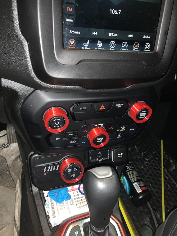 Knob Cover Set for Jeep Renegade 2018 Interior Accessories Knob