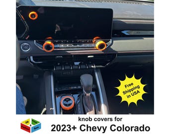Knob Cover Set for 2023+ Chevy Colorado interior accessories knob covers
