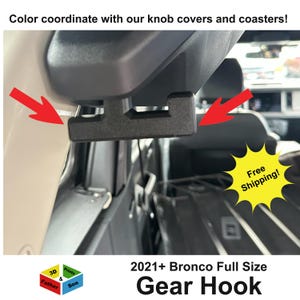 Gear & Cargo Hook for 2021+ Ford Bronco Full Size, 100 lb capacity, free shipping