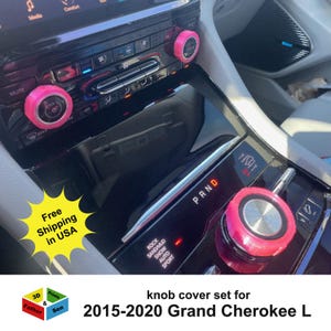 Knob Cover Set for Jeep Grand Cherokee L 2021+, 2022+ Jeep Grand Cherokee 4XE Interior accessories Knob Covers