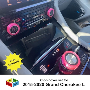 Knob Cover Set for Jeep Grand Cherokee L 2021+, 2022+ Jeep Grand Cherokee 4XE Interior accessories Knob Covers