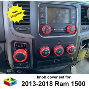 Knob Cover Set for 2013-2018 Ram 1500 interior accessories knob covers