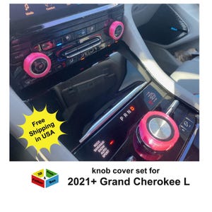 Knob Cover Set for Jeep Grand Cherokee L 2021+, Grand Cherokee*  2022+ Interior accessories