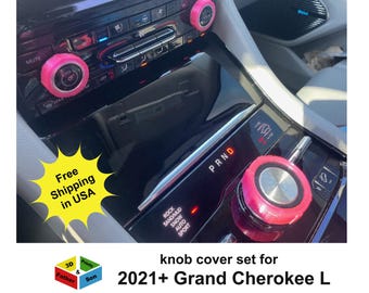 Knob Cover Set for Jeep Grand Cherokee L 2021+, Grand Cherokee*  2022+ Interior accessories