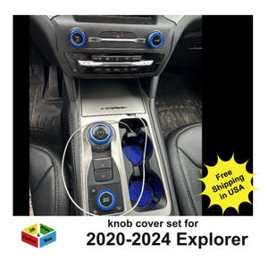 Knob Cover Set for Ford Explorer 2020 - 2024 interior accessories knob covers