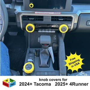 Knob Cover Set for 2024+ Toyota Tacoma and 2025+ Toyota 4Runner interior accessories
