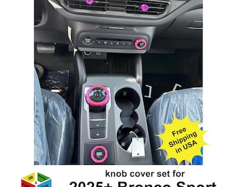 Knob Cover Set for Ford Bronco Sport 2025 + interior accessories knob covers 8 piece set
