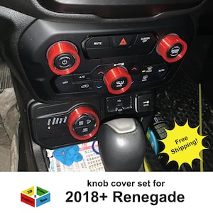Knob cover Set for Jeep Renegade 2018+ interior accessories knob covers