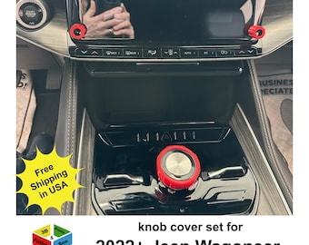 Knob Cover Set for 2022+ Jeep Wagoneer Interior accessories Knob Covers