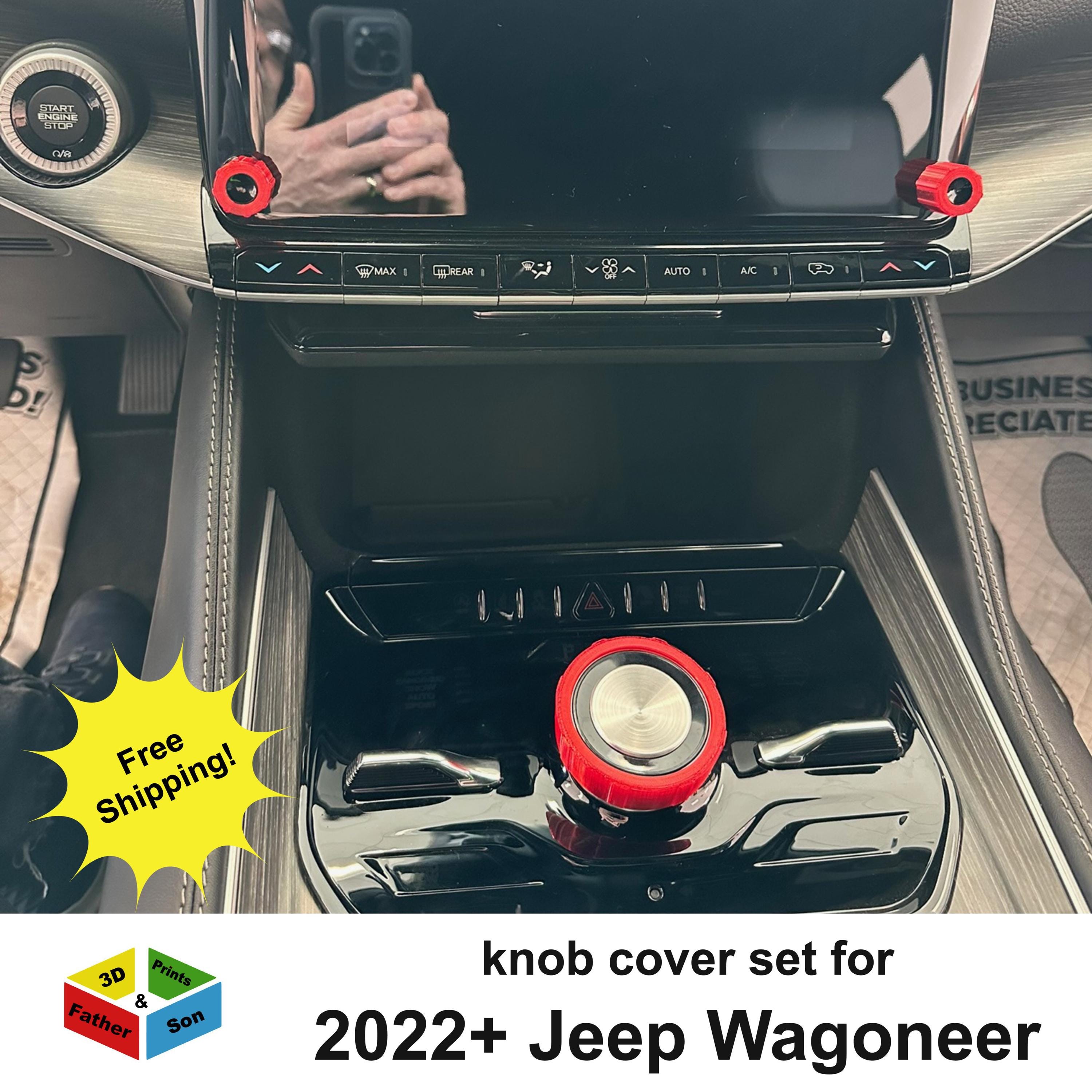 Knob Cover Set for 2022+ Jeep Wagoneer Interior accessories Knob Covers