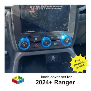 Knob Cover Set for Ford Ranger 2024+ interior accessories knob covers 5 piece set