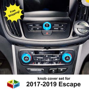 Knob Cover Set for Ford Escape 2017-2019 interior accessories knob covers 5 piece set
