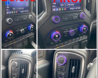 Knob Cover Set for Chevy Silverado 2019+ Interior accessories Knob Covers