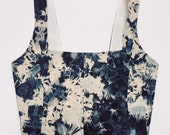 Corset Top Dark Wash Bleached Denim
