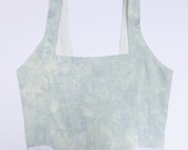 Corset Top Light Wash Bleached Denim