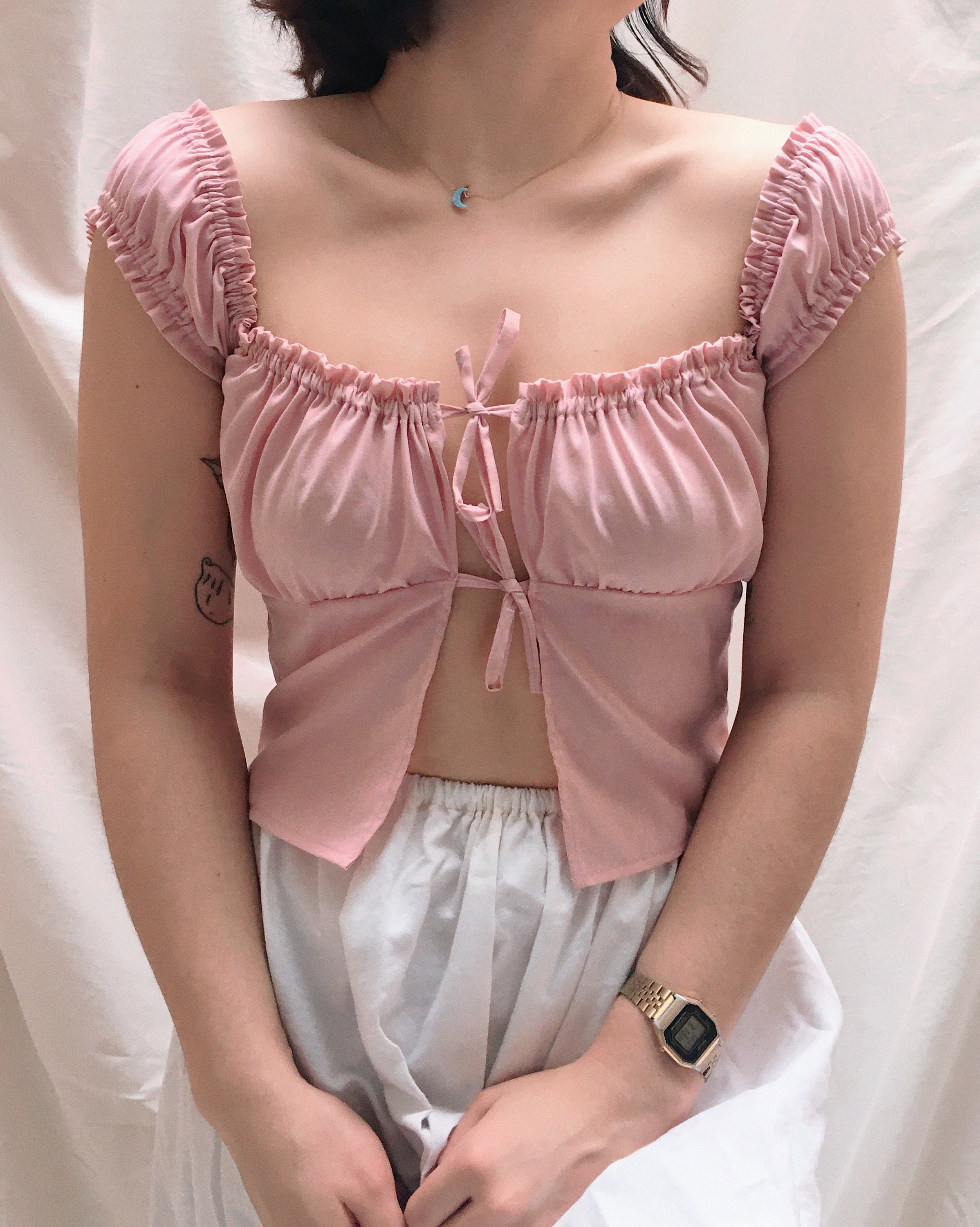 zip up milkmaid top