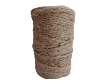 Jooks Juteschnur Jute Tau Seil Garten Kordel Bastelschnur Schnur für DIY Kunstgewerbe Gartenarbeit Hochzeitskarten Geschenkverpackung Deko Scrapbooking Basteln und Floristik Grau