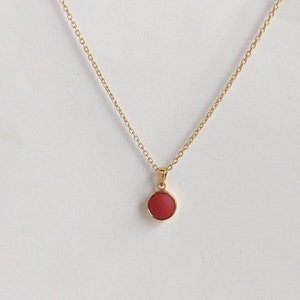 Natural Coral Silver Pendant/ Sterling Silver Coral Necklaces/ Natural Coral Necklaces/ Gemstone Necklace/ Minimalist Necklace/Coral Jewelry