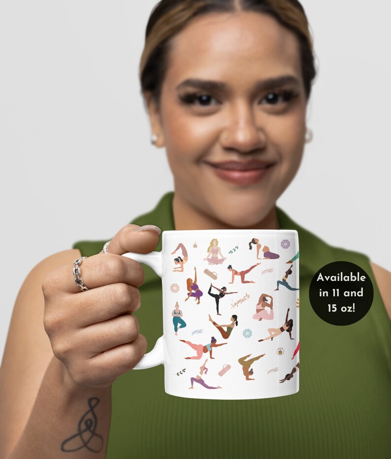 11oz Yoga Mug, Pilates Coffee Mugs, Pilates/yoga Teacher Gift, Diverse