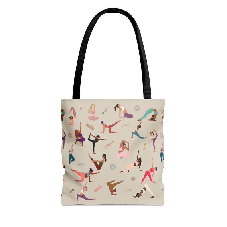 Black Girl Yoga Tote Bag, Yoga Teacher Gifts, Accessories for Yoga Mat