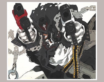 Gungrave | Fine Art Print (anime, manga, fanart, video game, tv series, Sega, PlayStation)