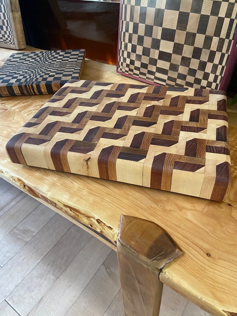 3D End Grain Cutting Boards Etsy