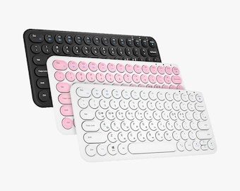 Bluetooth TKL Korean Keyboard, Pink/Black/White Color, Korean and English Keyboard