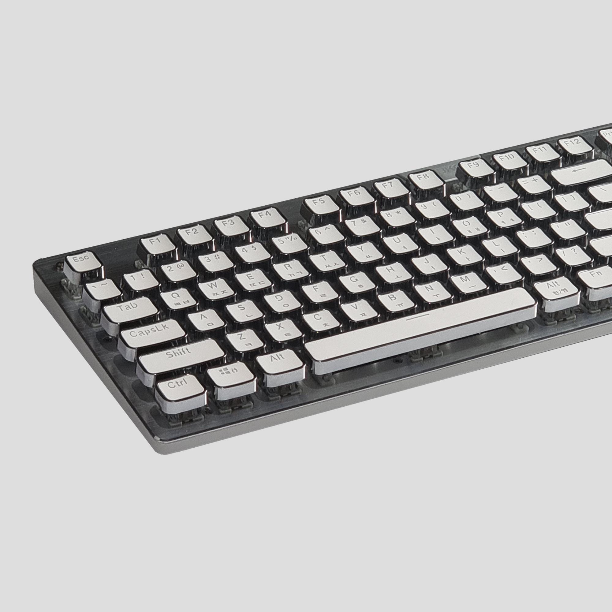 Silver Luxe Mechanical Korean Keyboard USB Type – Custom Switch