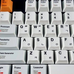 161 Tasten Programmer koreanische Tastenkappen Set, PBT, Hangul Tastenkappen Kor / Eng, koreanische Tastatur