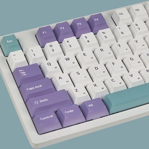 135 Tasten Magnolia koreanische Tastenkappen Set, Kirsche, Dicke PBT (1,7 mm), kühle Hangul Tastenkappen für mechanische Tastaturen