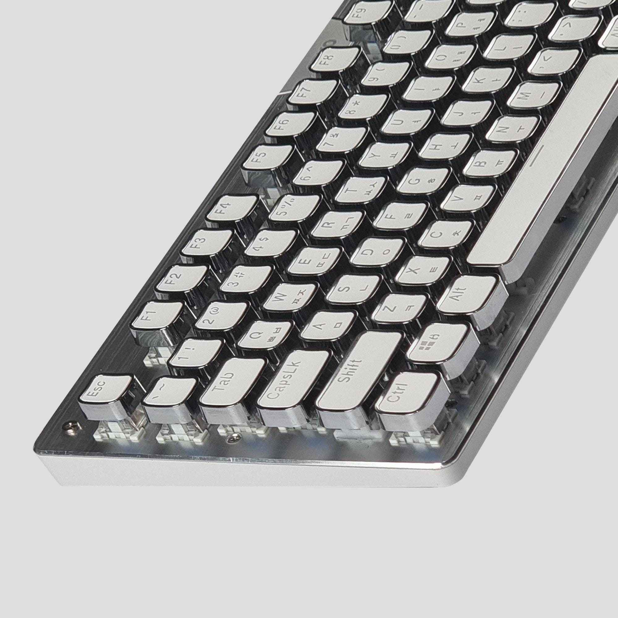 Silver Luxe Mechanical Korean Keyboard USB Type – Custom Switch