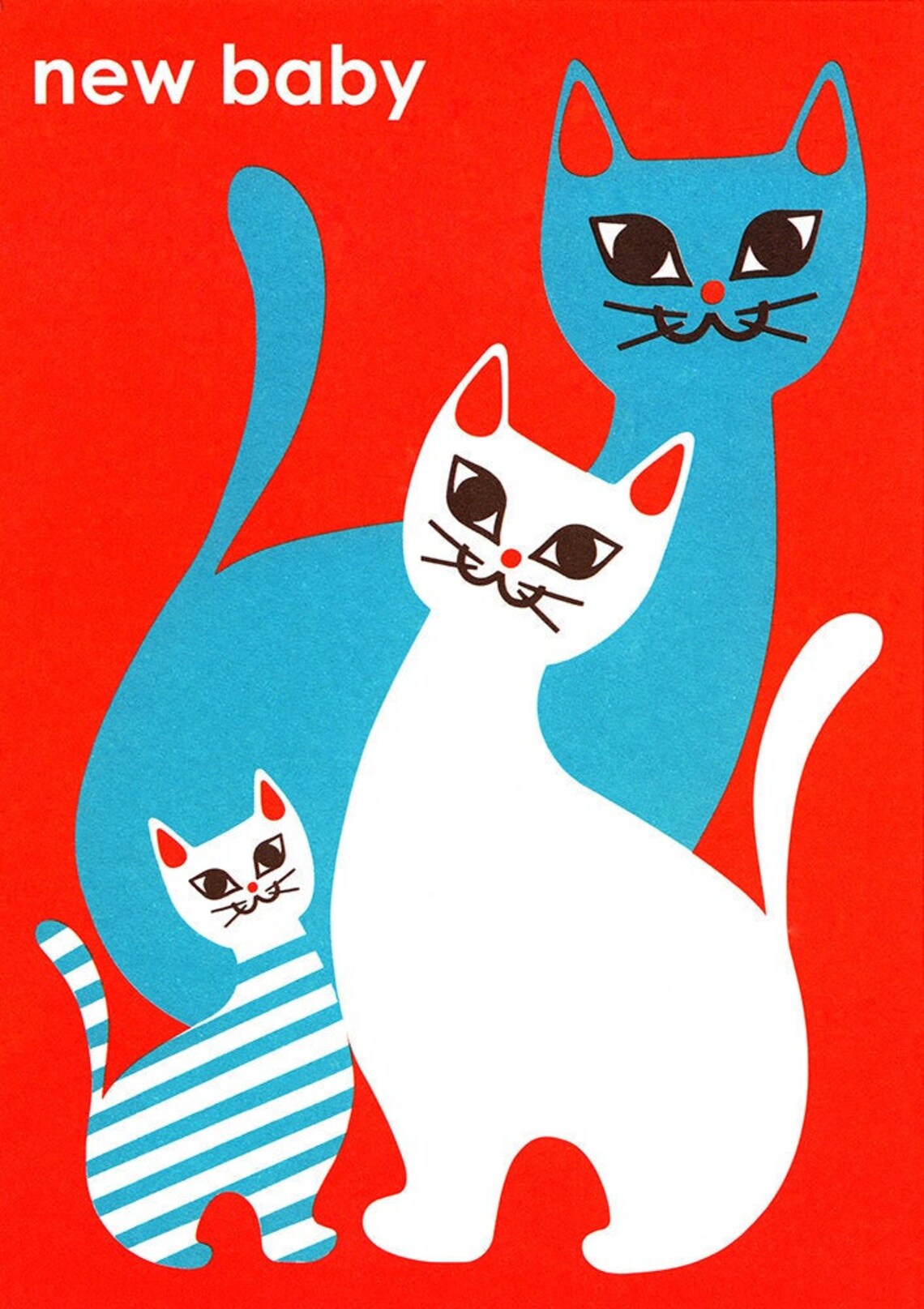 Baby Cat Greeting Card Etsy