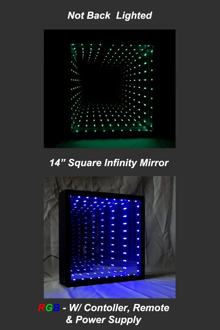 Infinity Back Lights Infinity Mirror - Backlighted - Etsy