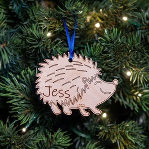 Hedgehog Ornament Personalized, Custom Christmas