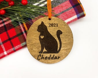 Cat Ornament, Christmas Ornaments Personalized Cat Gift, Stocking Stuffers, Gifts for Cat Lovers, Xmas Gifts for Women, Christmas Gift Ideas