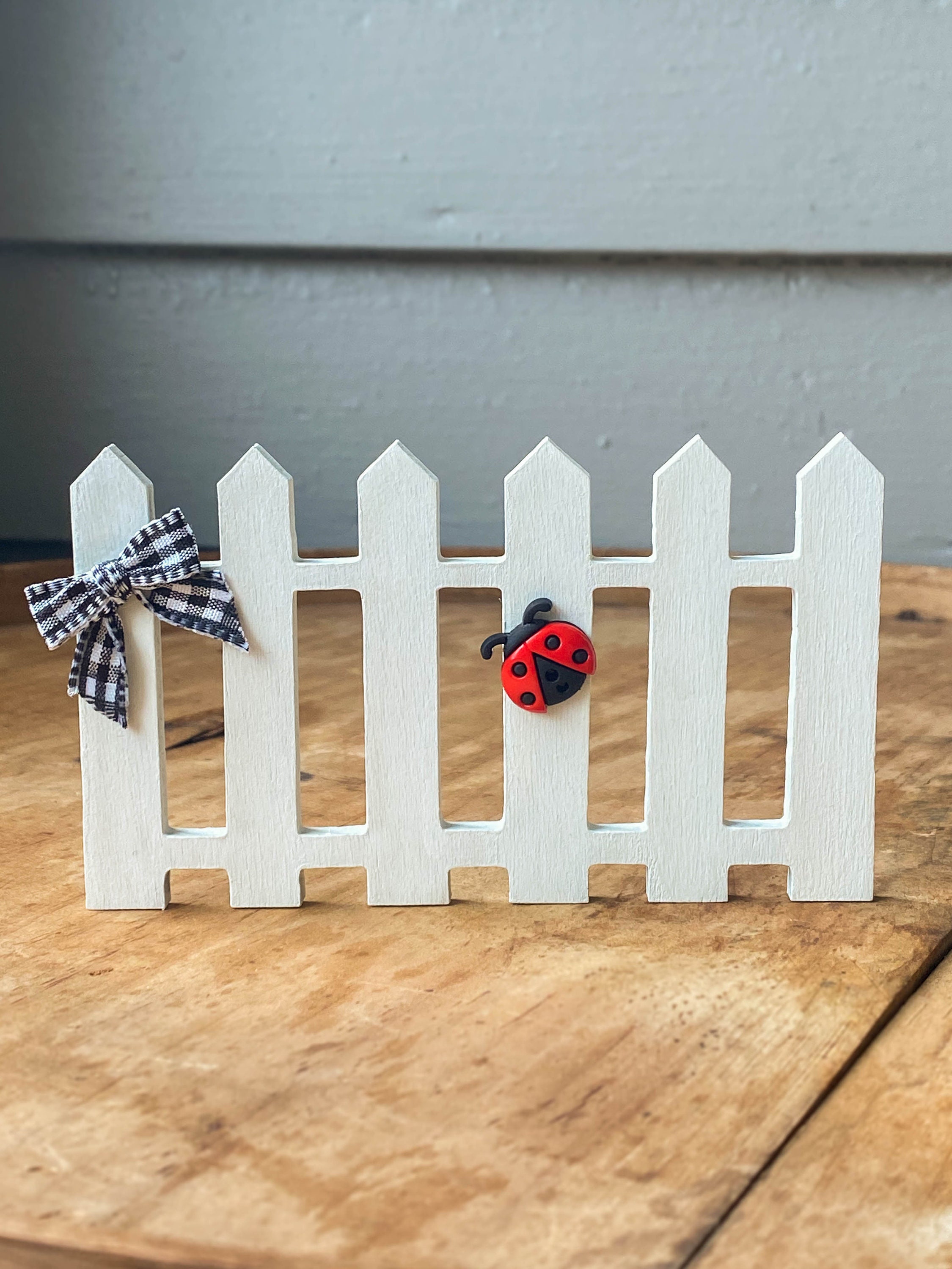 Mini Fence for Tiered Tray White Picket Fence Farmhouse Etsy