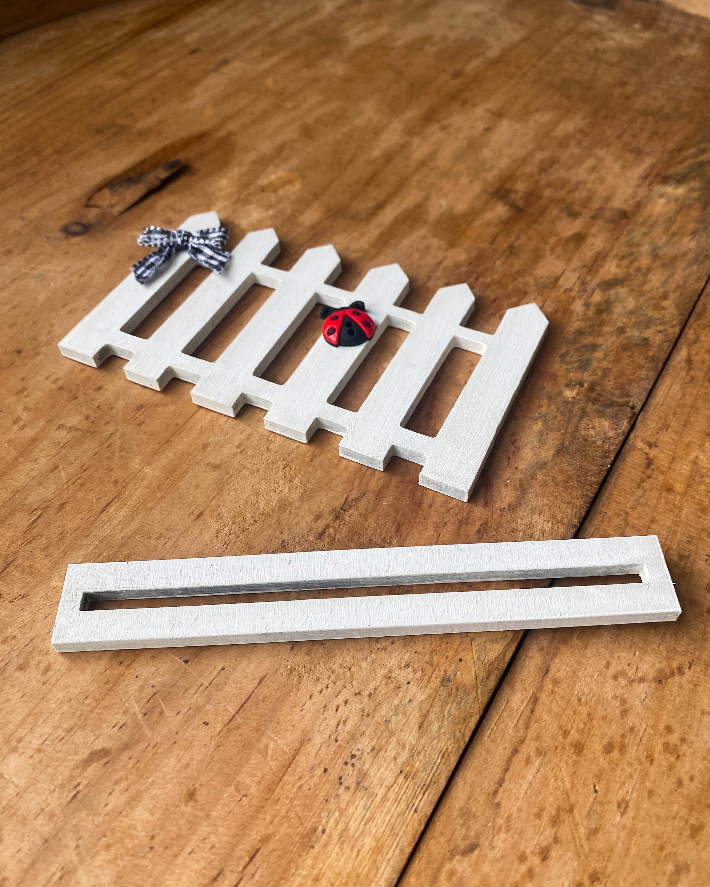 Mini Fence for Tiered Tray White Picket Fence Farmhouse Etsy